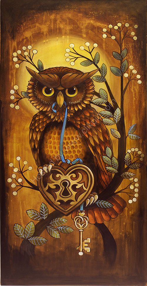 Owl - Full Round Drill Diamond Painting 40*80CM